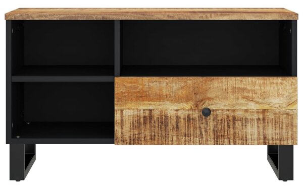 Tömör mangó- és szerelt fa TV-szekrény 80 x 33 x 46 cm