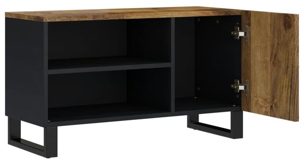 Tömör mangó- és szerelt fa TV-szekrény 80 x 33 x 46 cm