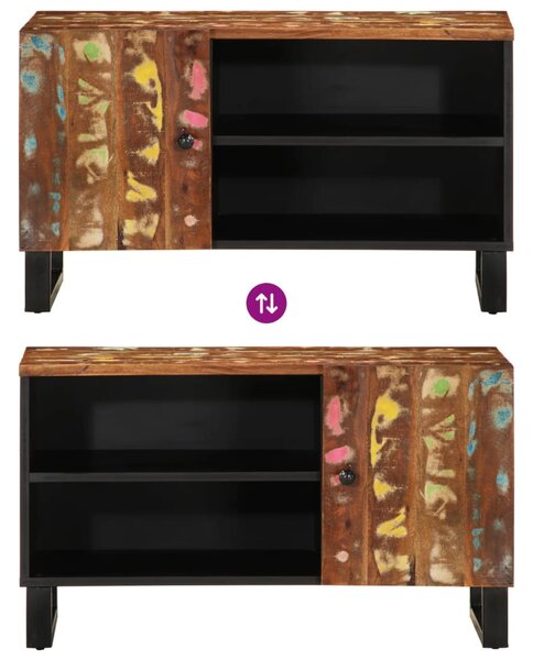 Tömör újrahasznosított és szerelt fa TV-szekrény 80x33x46 cm