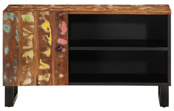 Tömör újrahasznosított és szerelt fa TV-szekrény 80x33x46 cm