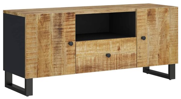 Tömör mangófa és szerelt fa TV-szekrény 105 x 33,5 x 46 cm
