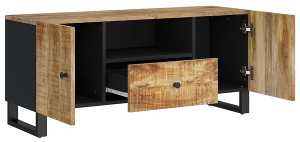 Tömör mangófa és szerelt fa TV-szekrény 105 x 33,5 x 46 cm