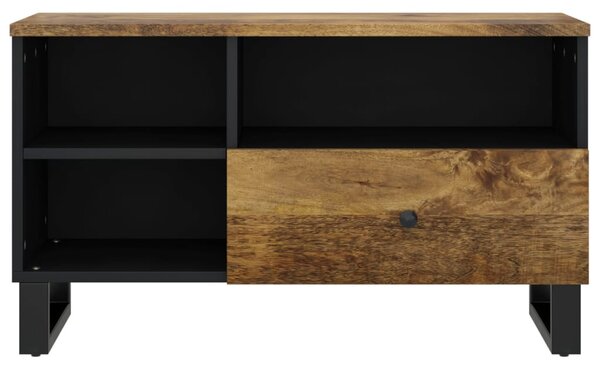 Tömör mangó- és szerelt fa TV-szekrény 80 x 33 x 46 cm