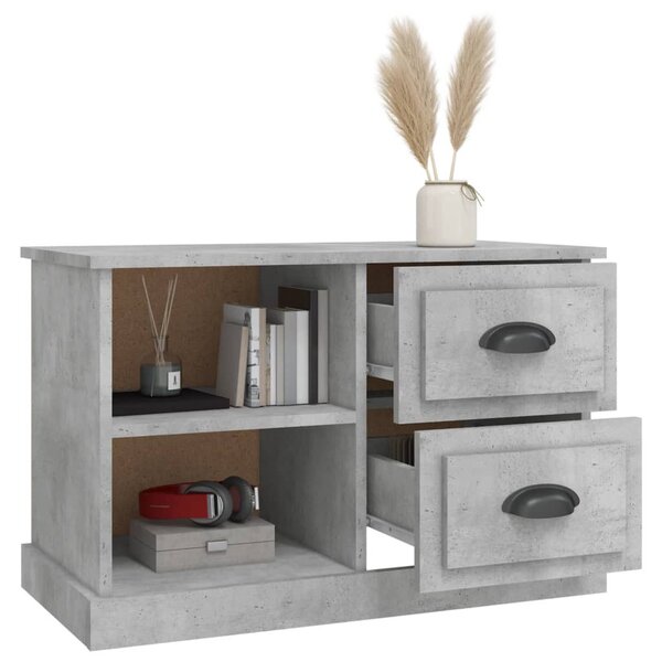 Betonszürke szerelt fa TV-szekrény 73x35,5x47,5 cm