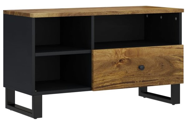 Tömör mangó- és szerelt fa TV-szekrény 80 x 33 x 46 cm