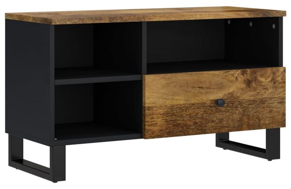 Tömör mangó- és szerelt fa TV-szekrény 80 x 33 x 46 cm