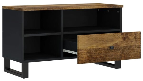 Tömör mangó- és szerelt fa TV-szekrény 80 x 33 x 46 cm