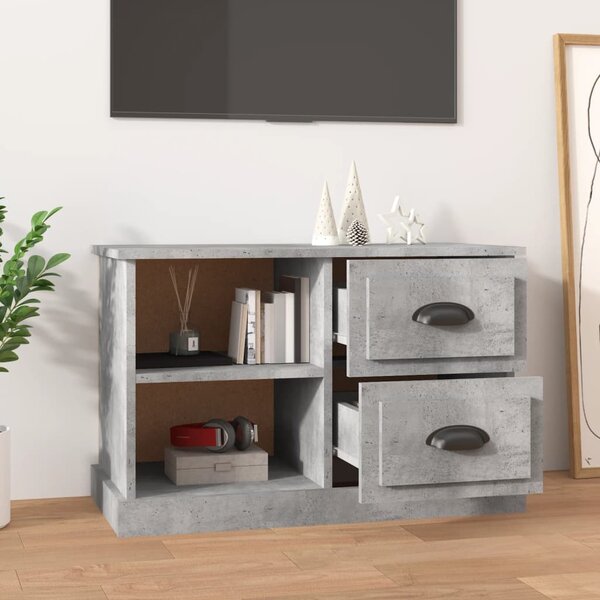 Betonszürke szerelt fa TV-szekrény 73x35,5x47,5 cm