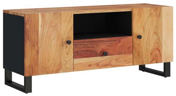 Tömör akácfa és szerelt fa TV-szekrény 105 x 33,5 x 46 cm