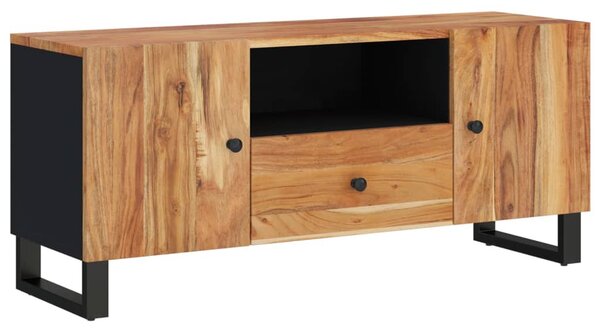 Tömör akácfa és szerelt fa TV-szekrény 105 x 33,5 x 46 cm