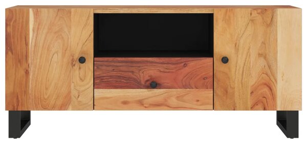 Tömör akácfa és szerelt fa TV-szekrény 105 x 33,5 x 46 cm