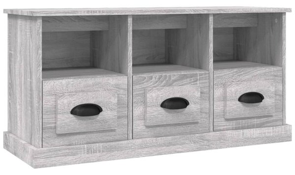 Szürke sonoma színű szerelt fa TV-szekrény 100x35x50 cm