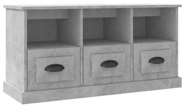Betonszürke szerelt fa TV-szekrény 100x35x50 cm