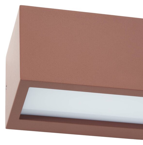 Lucande Bente kültéri fali lámpa, rozsdás színű, szélesség 25 cm, IP54, dimmelhető, Barna / rozsda, Alumínium, Modern