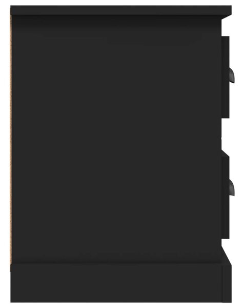 Fekete szerelt fa TV-szekrény 102 x 35,5 x 47,5 cm
