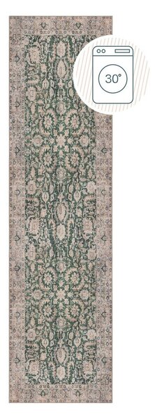 Zöld mosható futószőnyeg 60x230 cm Beau Floral – Flair Rugs