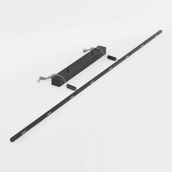 Lucande Stakato LED függő lámpa, 180 cm, 8 izzós, dimmelhető, dimmelhető, Fekete, Nappali / Étkező, fém, Modern