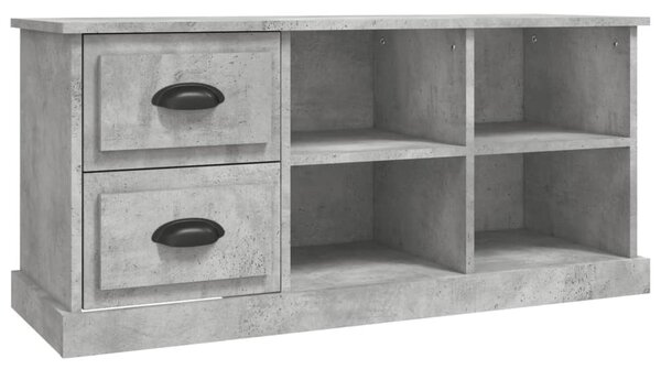 Betonszürke szerelt fa TV-szekrény 102 x 35,5 x47,5 cm