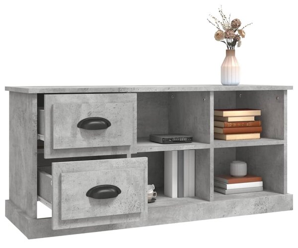 Betonszürke szerelt fa TV-szekrény 102 x 35,5 x47,5 cm
