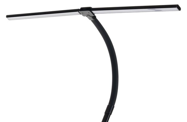 Lindby Nilay LED csíptetős lámpa, magasság 97,5 cm, CCT, otthoni irodához, dimmelhető, Fekete, Dolgozószoba / Iroda, fém, Modern