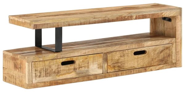 Tömör mangófa TV-állvány (118-200) x 30 x 40 cm