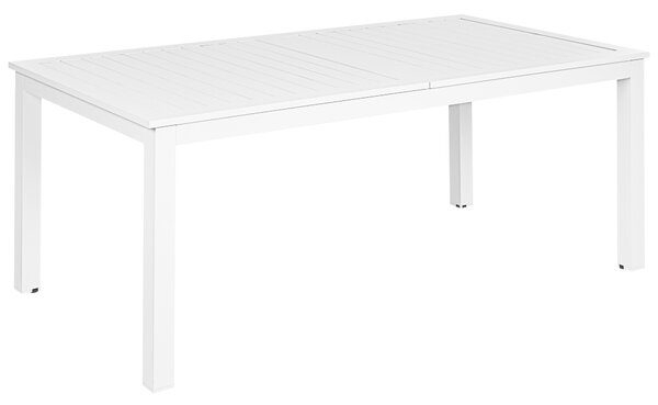 Bővíthető kerti étkezőasztal SKALOMA 180/240 cm 90 cm Fém Fehér
