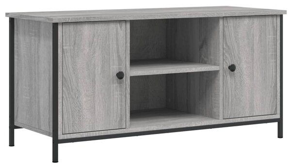 Szürke sonoma színű szerelt fa TV-szekrény 100x40x50 cm