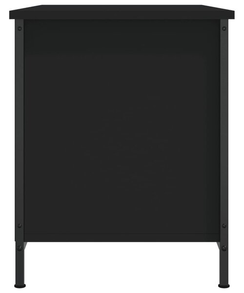 Fekete szerelt fa TV-szekrény 80x40x50 cm