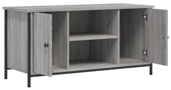 Szürke sonoma színű szerelt fa TV-szekrény 100x40x50 cm