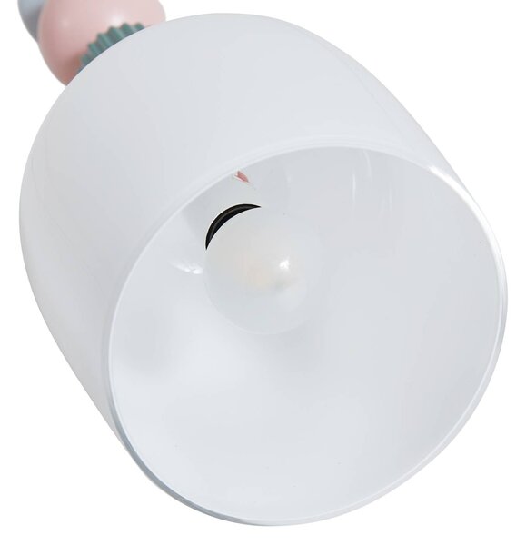 Lindby függőlámpa Ysoria, szürke/rózsaszín/zöld, kerámia, Ø 16 cm, dimmelhető, Többszínű, Nappali / Étkező, Kerámia, Dizájn