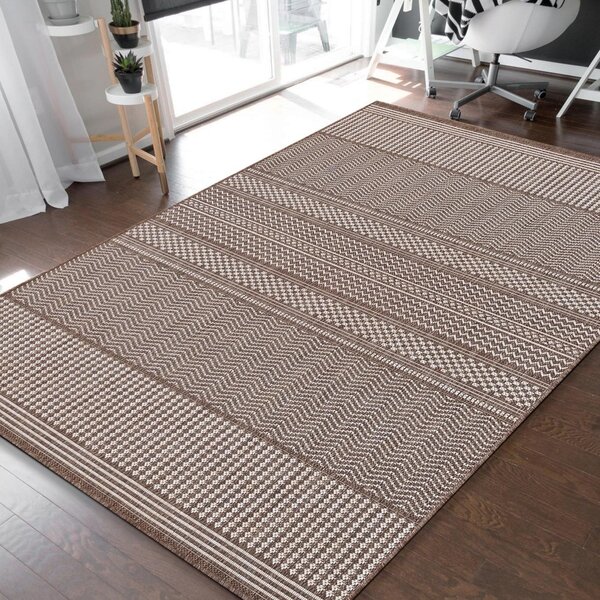 Kiváló minőségű barna szőnyeg finom mintával, amely bármilyen helyiségbe illeszkedik Szélesség: 160 cm | Hossz: 230 cm