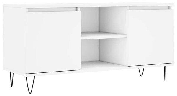 Fehér szerelt fa TV-szekrény 104 x 35 x 50 cm