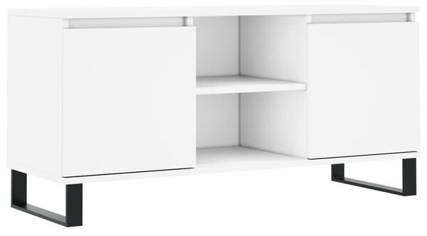 Fehér szerelt fa TV-szekrény 104 x 35 x 50 cm