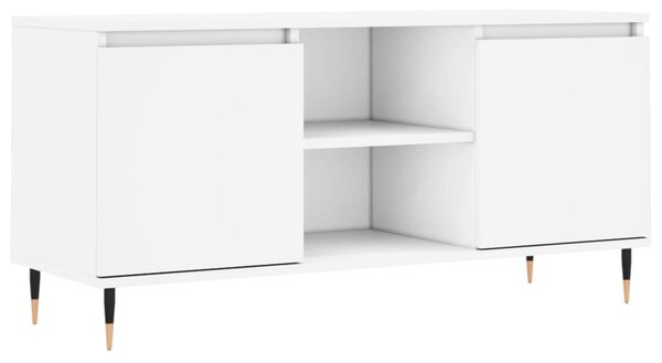Fehér szerelt fa TV-szekrény 104 x 35 x 50 cm