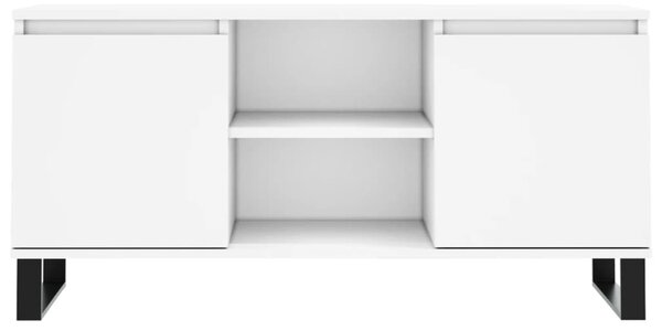 Fehér szerelt fa TV-szekrény 104 x 35 x 50 cm