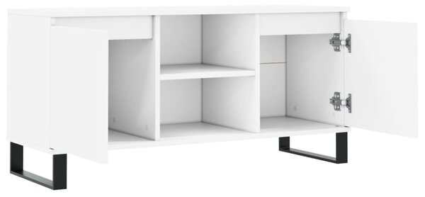 Fehér szerelt fa TV-szekrény 104 x 35 x 50 cm
