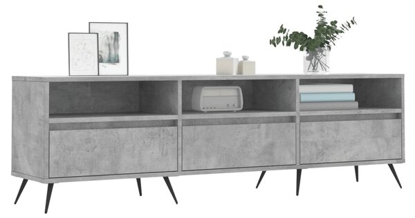 Betonszürke szerelt fa TV-szekrény 150x30x44,5 cm