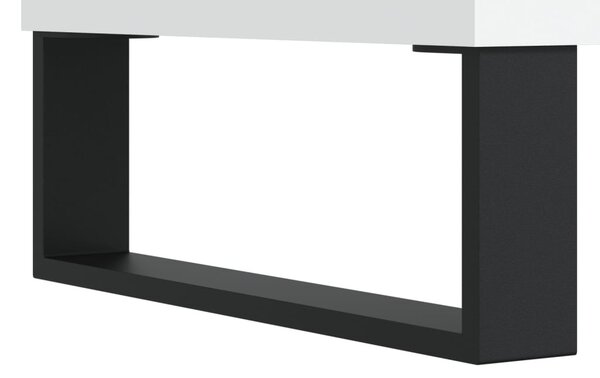 Fehér szerelt fa dohányzóasztal 102x44,5x50 cm