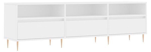 Fehér szerelt fa TV-szekrény 150 x 30 x 44,5 cm