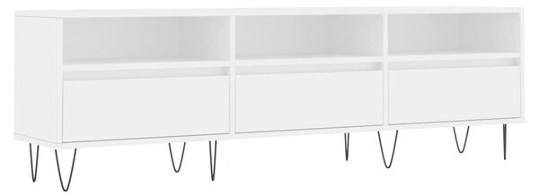 Fehér szerelt fa TV-szekrény 150 x 30 x 44,5 cm