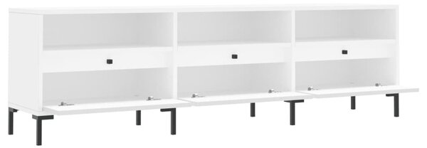 Fehér szerelt fa TV-szekrény 150 x 30 x 44,5 cm