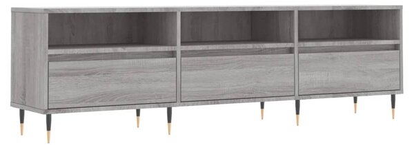 Szürke sonoma színű szerelt fa TV-szekrény 150x30x44,5 cm