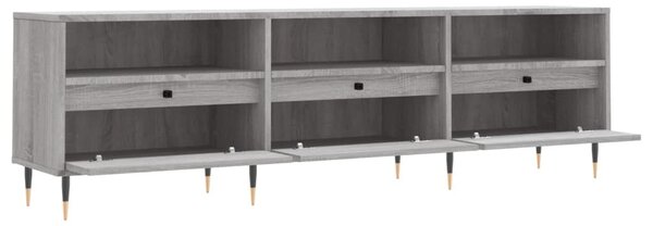 Szürke sonoma színű szerelt fa TV-szekrény 150x30x44,5 cm
