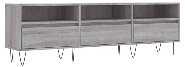 Szürke sonoma színű szerelt fa TV-szekrény 150x30x44,5 cm