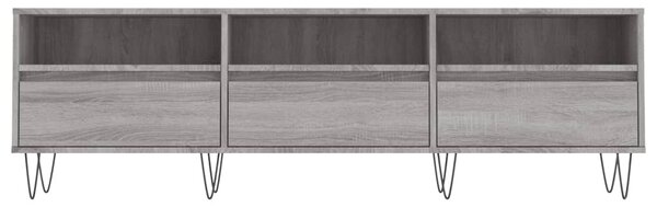 Szürke sonoma színű szerelt fa TV-szekrény 150x30x44,5 cm