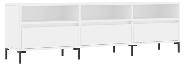 Fehér szerelt fa TV-szekrény 150 x 30 x 44,5 cm