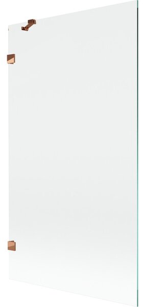 Mexen, Mexen Lunar 1 szárnyú kádparaván 100 x 150 cm, átlátszó, rozéarany - 897-100-000-60-00