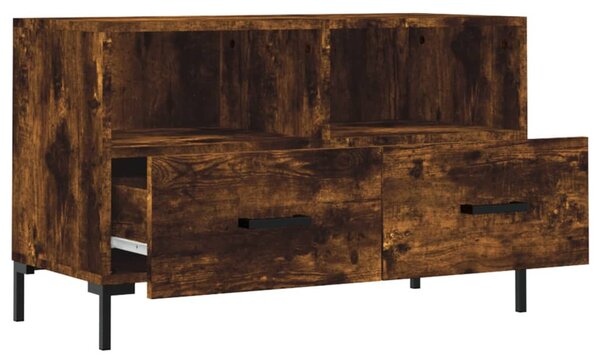 Füstös tölgy színű szerelt fa TV-szekrény 80 x 36 x 50 cm