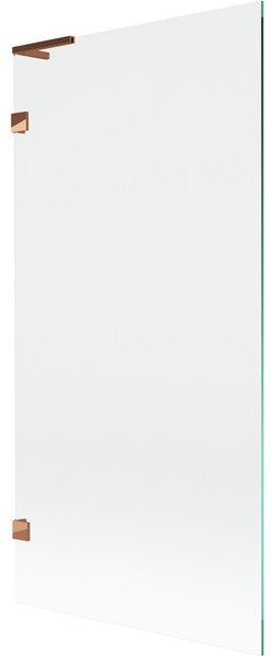 Mexen, Mexen Lunar L 1 szárnyú kádparaván 90 x 150 cm, átlátszó, rozéarany - 897L-090-000-60-00