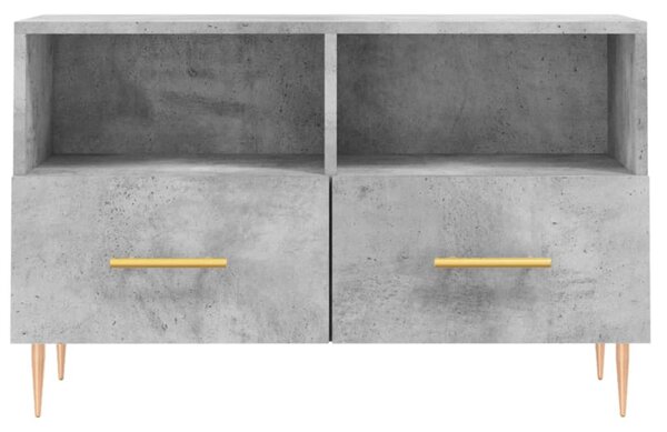 Betonszürke szerelt fa TV-szekrény 80 x 36 x 50 cm